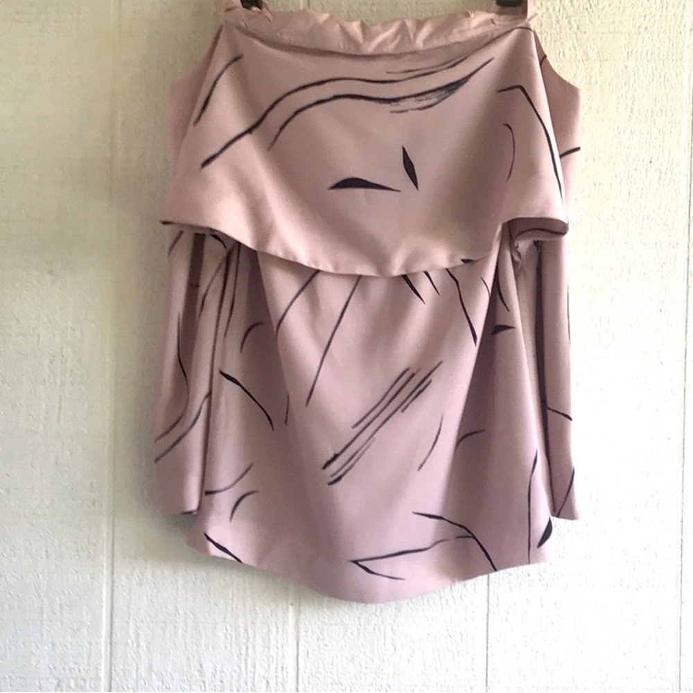 Keepsake off the shoulder pink mauve dress